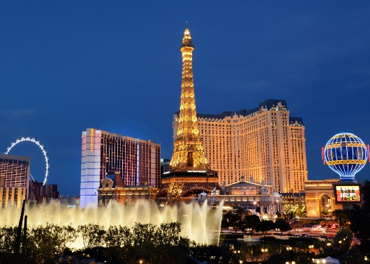 Las Vegas strip on Desert Canyons & Historic Route 66 motorcycle tour