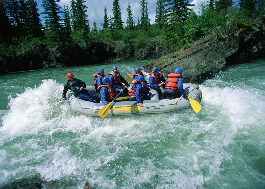 White water rafting in Banff