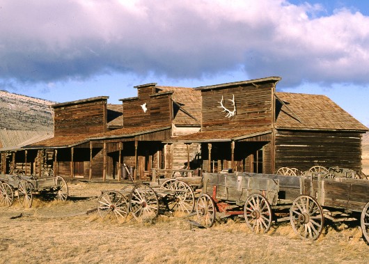 Old town trail Wyoming on Sturgis Rally and the Old West motorcycle tour
