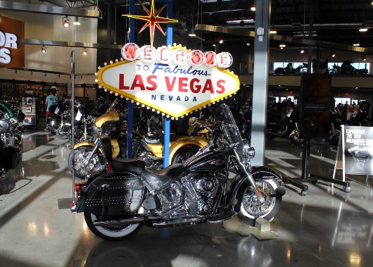 Welcome to Las vegas on Orange & Black's Western Highlights motorcycle tour