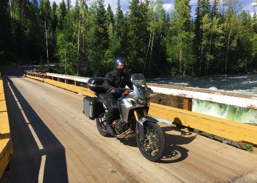 Motorcycling in Wells Gray Provincial Park