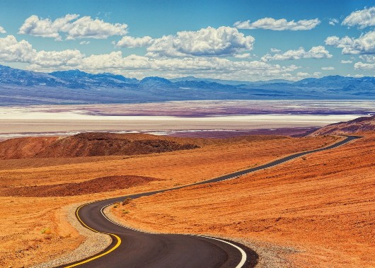 Riding through Death Valley on Spectacular California self-guided motprcycle trip