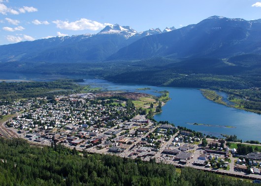 Revelstoke on Orange & Black motorcycle tour