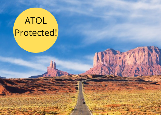 Monument Valley with ATOL protected text overlaid